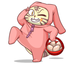CatRabbit ; Happy Easter sticker #10631777