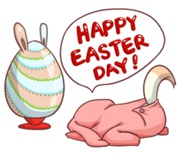 CatRabbit ; Happy Easter sticker #10631779