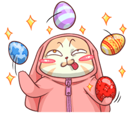 CatRabbit ; Happy Easter sticker #10631789