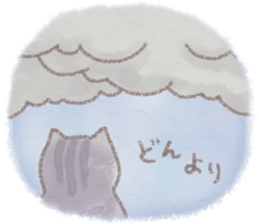 cat and weather sticker #10635396