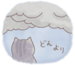 cat and weather sticker #10635396