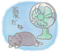 cat and weather sticker #10635425