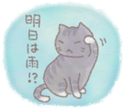 cat and weather sticker #10635431