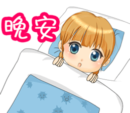 manga-girl sticker #10636316