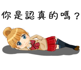 manga-girl sticker #10636339