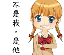 manga-girl sticker #10636341