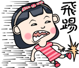 Cute girl happy life sticker #10636404