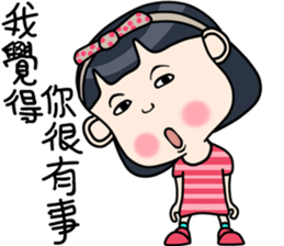 Cute girl happy life sticker #10636421