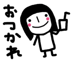 simple and pretty girl 3 sticker #10636873