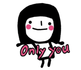 simple and pretty girl 3 sticker #10636881