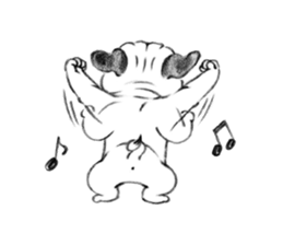 Melancholy Pug 1 sticker #10637729