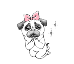 Melancholy Pug 1 sticker #10637731
