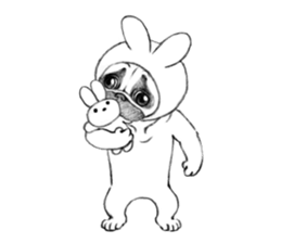 Melancholy Pug 1 sticker #10637735