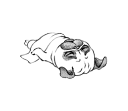 Melancholy Pug 1 sticker #10637739