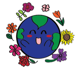 Moon, Sun and Earth sticker #10638112