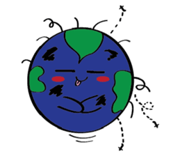 Moon, Sun and Earth sticker #10638113