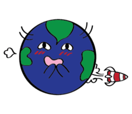 Moon, Sun and Earth sticker #10638114