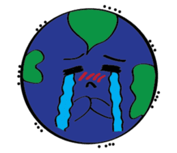 Moon, Sun and Earth sticker #10638115