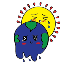 Moon, Sun and Earth sticker #10638116