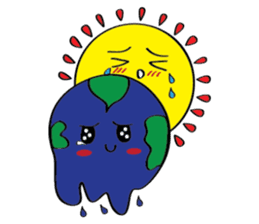 Moon, Sun and Earth sticker #10638116