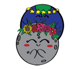 Moon, Sun and Earth sticker #10638117
