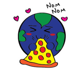 Moon, Sun and Earth sticker #10638118