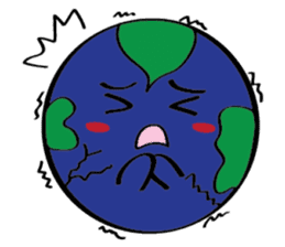 Moon, Sun and Earth sticker #10638119