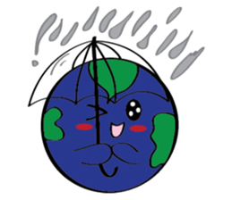 Moon, Sun and Earth sticker #10638120