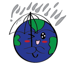 Moon, Sun and Earth sticker #10638120