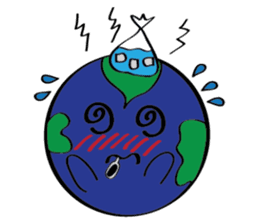 Moon, Sun and Earth sticker #10638122