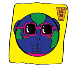 Moon, Sun and Earth sticker #10638124