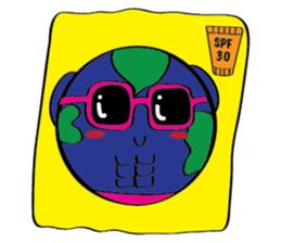 Moon, Sun and Earth sticker #10638124
