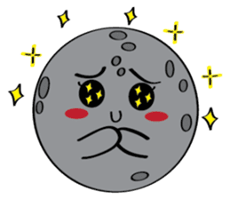 Moon, Sun and Earth sticker #10638127