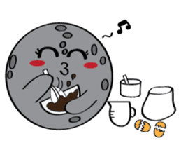 Moon, Sun and Earth sticker #10638128