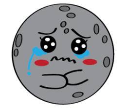 Moon, Sun and Earth sticker #10638129