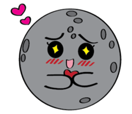 Moon, Sun and Earth sticker #10638131