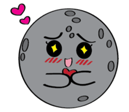 Moon, Sun and Earth sticker #10638131