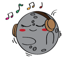 Moon, Sun and Earth sticker #10638132