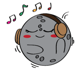 Moon, Sun and Earth sticker #10638132