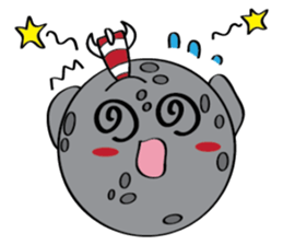 Moon, Sun and Earth sticker #10638134