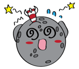 Moon, Sun and Earth sticker #10638134