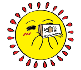 Moon, Sun and Earth sticker #10638142