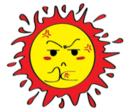 Moon, Sun and Earth sticker #10638145