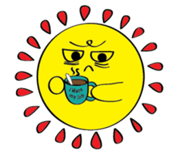 Moon, Sun and Earth sticker #10638146