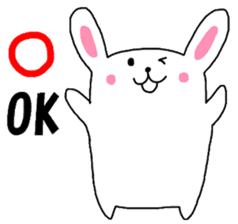 Fluffy rabbita speaking English sticker #10638832