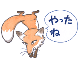 Dream red foxes sticker #10639194