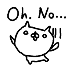 English cute cat stickers. sticker #10639395