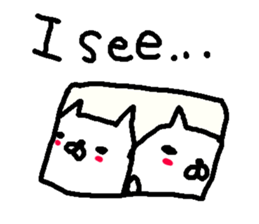 English cute cat stickers. sticker #10639420