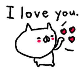 English cute cat stickers. sticker #10639425