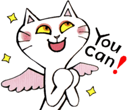 Devils cat & Angels cat E. sticker #10639541